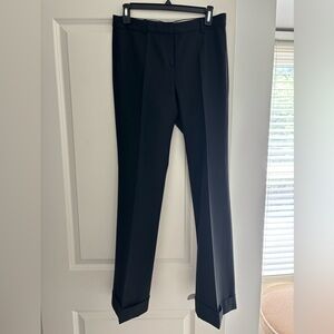 Theory Black Wool Blend Trousers